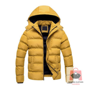 Men’s Waterproof Puffer Jacket – Insulated Winter Parka with Hood for Cold Weather & Snow Sports