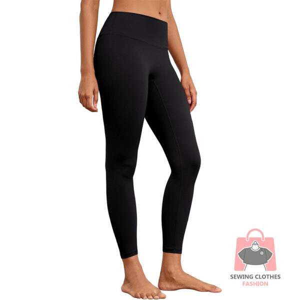 High-Waisted Tummy Control Leggings – Seamless Front, Butt-Lifting Workout Tights