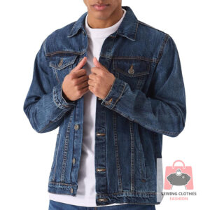 Men’s Classic Slim Fit Denim Jacket – Trucker Style Casual Button-Down Outerwear